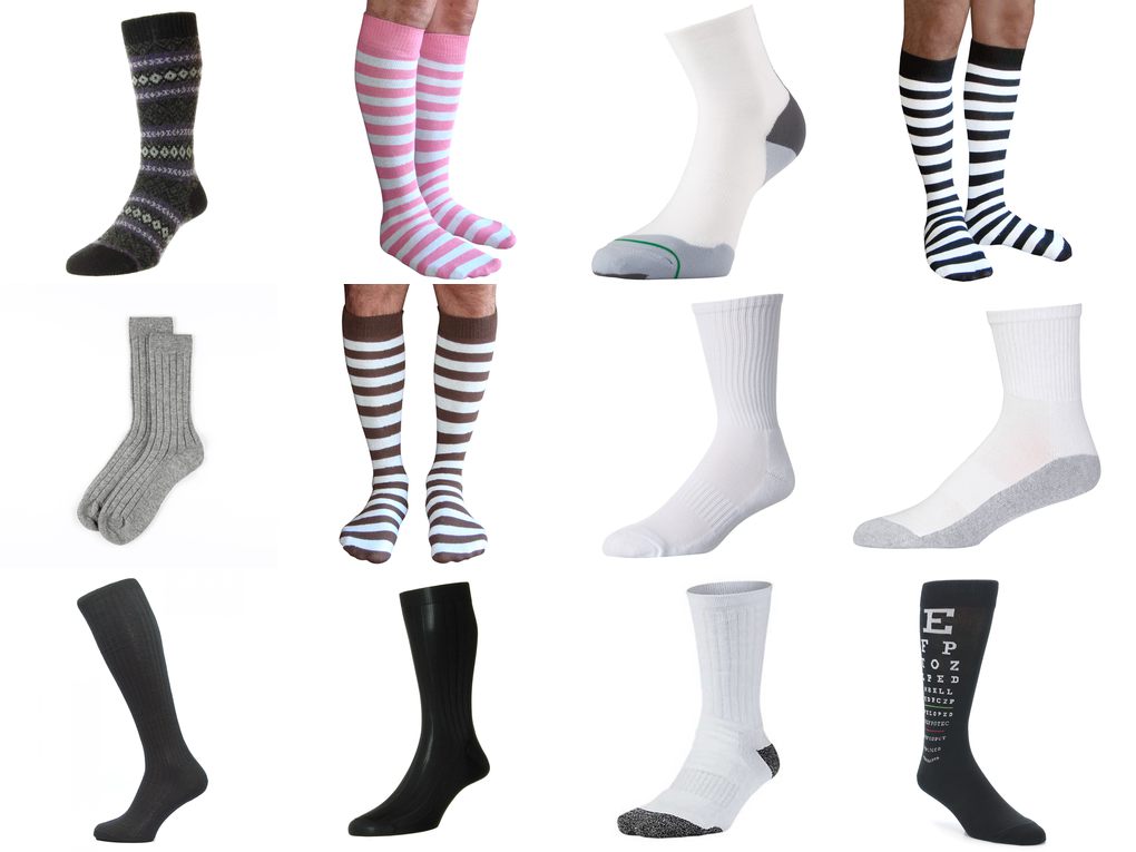 white mens socks